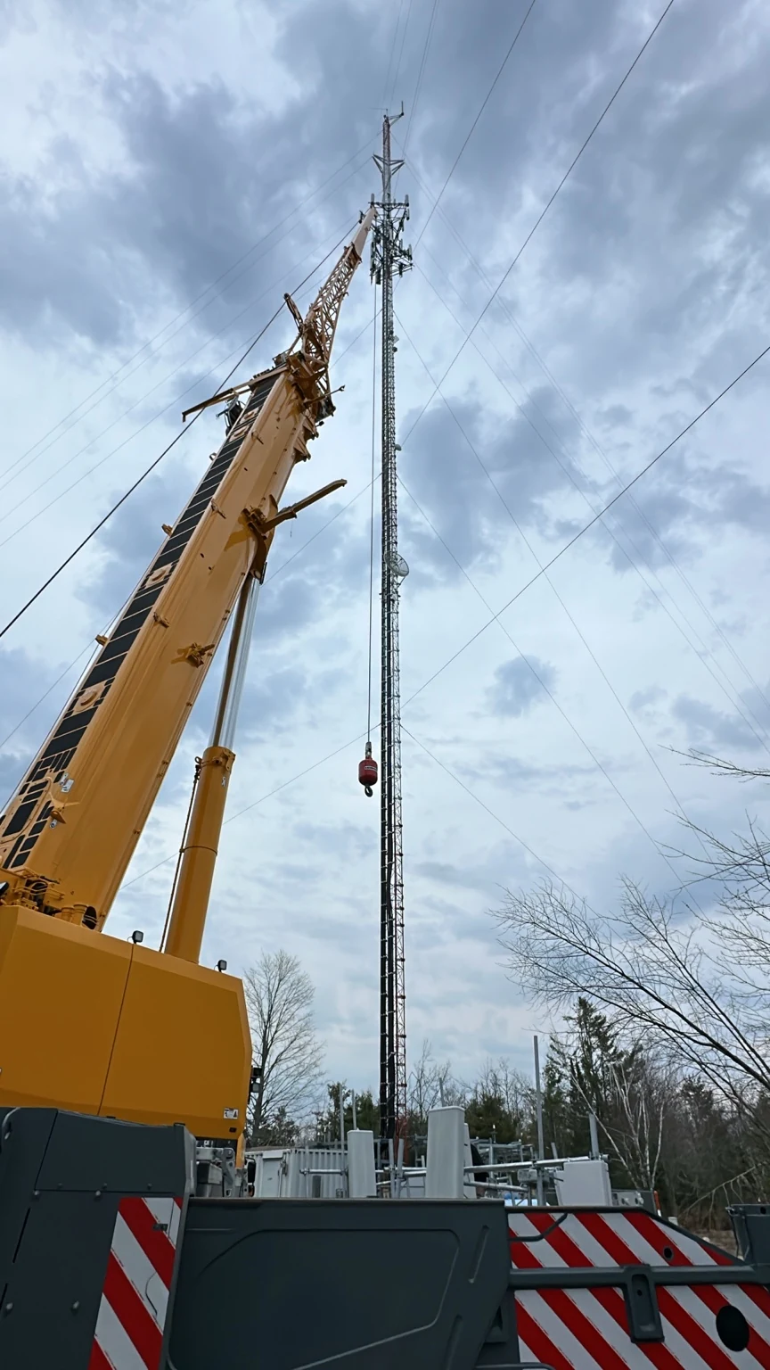 Crane operation during sector and technology swap in Michigan
